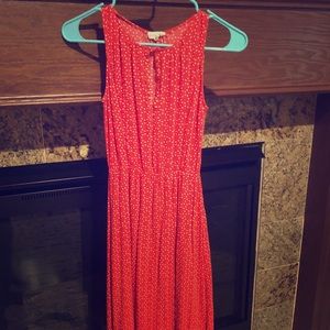 Maison Jules orange polka dot dress